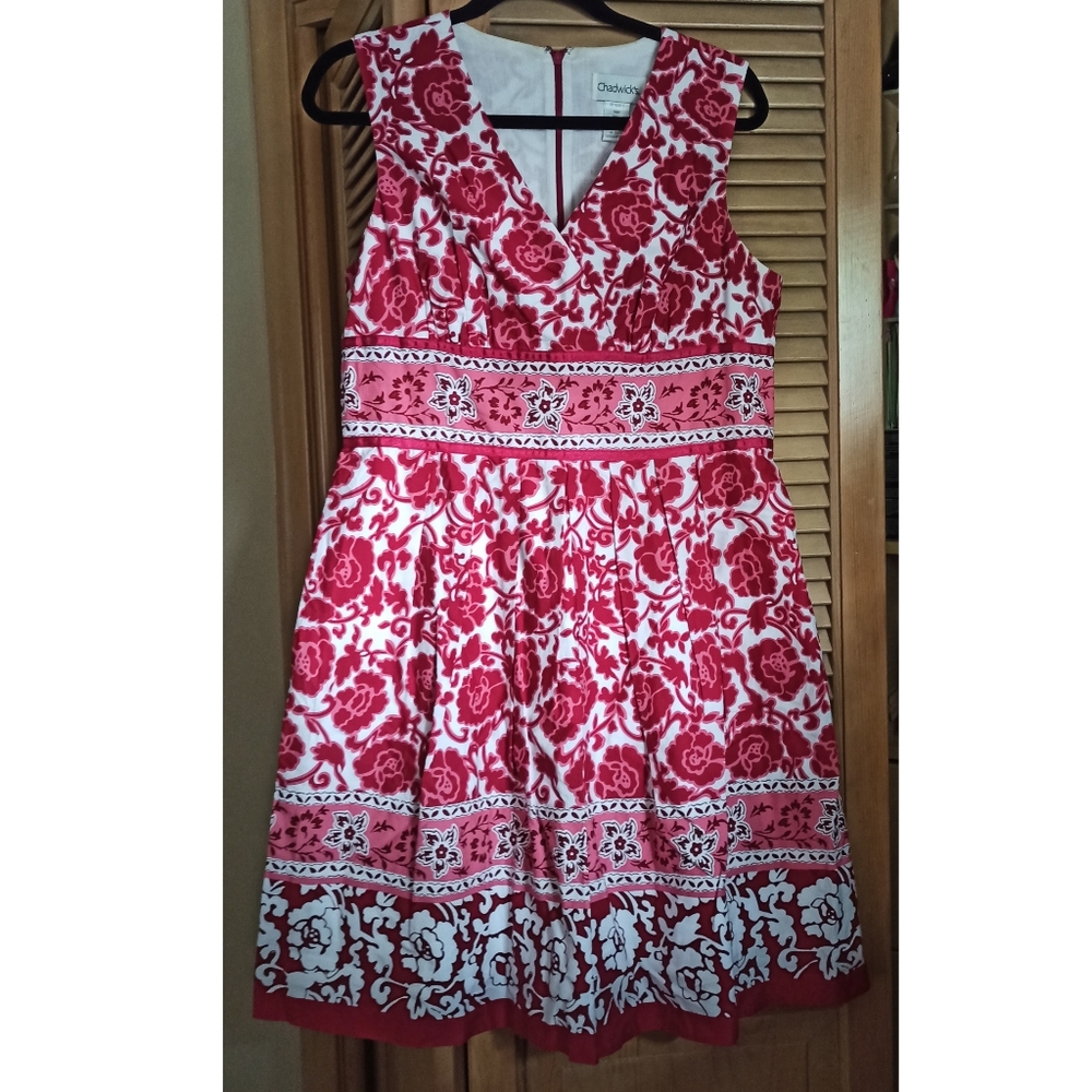 Chadwick's Red, White and Pink Dress 14
